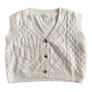 Knit Button-Up Sweater Vest
